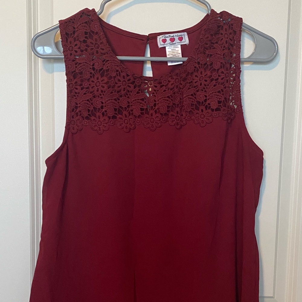 Three pink hearts top